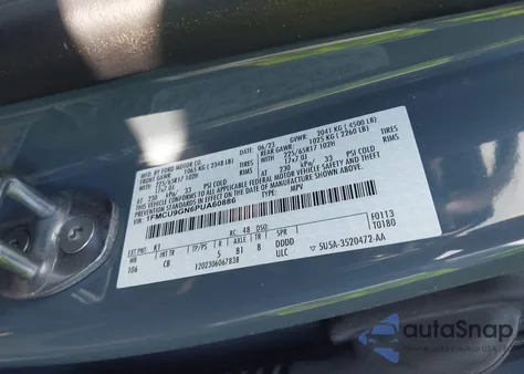 2023 Ford Escape Active z USA, uszkodzony, nr VIN 1FMCU9GN6PUA60886